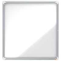 Prikbord Nobo Panorama Wit Aluminium Kristal 100 x 97,2 x 4,5 cm