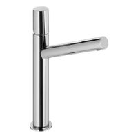 Wastafelkraan Tres Max | Opbouw | Mengkraan | Hoog model | 1-knop | Rond | Chroom