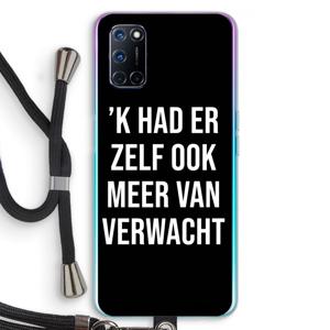 Meer verwacht  - Zwart: Oppo A92 Transparant Hoesje met koord