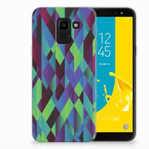 Samsung Galaxy J6 2018 TPU Hoesje Abstract Green Blue