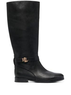 Lauren Ralph Lauren bottes Brittaney à plaque logo - Noir