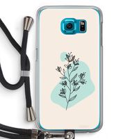 Violets are blue: Samsung Galaxy S6 Transparant Hoesje met koord