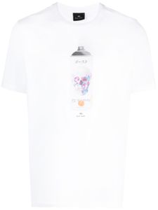 PS Paul Smith t-shirt en coton à imprimé graphique - Blanc