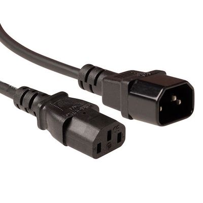 ACT AK5214 Netsnoer LSZH C13 | C14 | Zwart | 1,2 meter