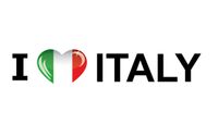 Landen vlag sticker I Love Italy 19.6 cm   - - thumbnail