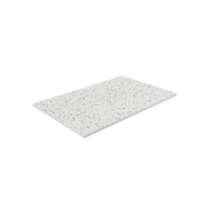 Balmani Impress douchebak 140 x 90 cm composietmarmer mat wit/zwart terrazzo rock structuur - thumbnail