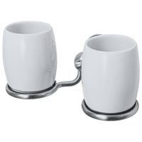 Haceka Allure - Dubbele Bekerhouder Geborsteld RVS Keramiek
Haceka Allure - Double Cup Holder Geborsteld RVS Keramiek