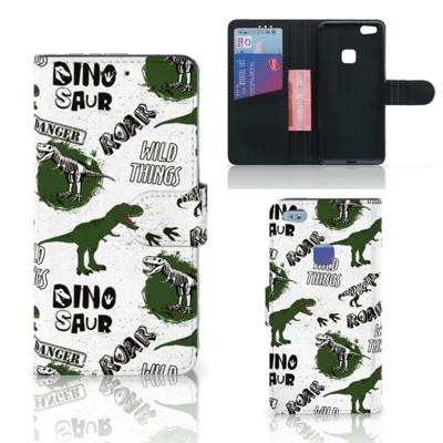 Telefoonhoesje | Met pasjeshouder | voor Huawei P10 Lite Dinosaurus