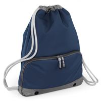 Gymtas rugtas Sporty - donkerblauw - rijgkoord - 49 x 35 cm - 18 liter - kleine rugzak - polyester Gymtas rugtas Sporty - donkerblauw - rijgkoord - 49 x 35 cm - 18 liter - kleine rugzak - polyester