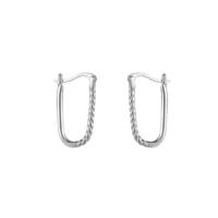 Go Dutch Label Oorringen Half Gedraaid Zilver