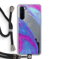 Zweverige regenboog: OnePlus Nord Transparant Hoesje met koord