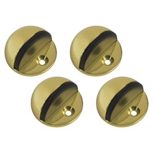 AMIG Deurstopper/deurbuffer - 4x - D45mm - inclusief schroeven - goud