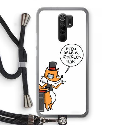 Geen Gezeik: Xiaomi Redmi 9 Transparant Hoesje met koord