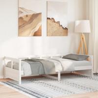 Slaapbank zonder matras 80x200 cm massief grenenhout wit