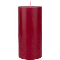 Bordeaux rood cilinder kaarsen /stompkaarsen 15 x 7 cm 50 branduren   - - thumbnail
