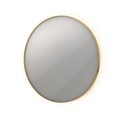 Spiegel INK SP17 Rond Colour Changing LED Rondom 80 x 4 x 80 cm Dimbaar In Aluminium Kader Mat Goud