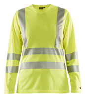 Blåkläder Dames T-Shirt lange mouw High-Vis 34851013 | High-Vis Geel | Maat XXL - 7330509645321
