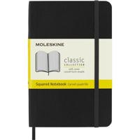 Notitieboek moleskine pocket 90x140 ruit 5x5 sc zw