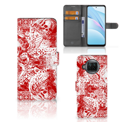 Telefoonhoesje met Naam Xiaomi Mi 10T Lite Angel Skull Rood Telefoonhoesje met Naam Xiaomi Mi 10T Lite Angel Skull Rood