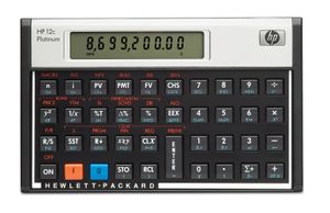 HP 12c calculator Desktop Financiële rekenmachine Aluminium, Zwart