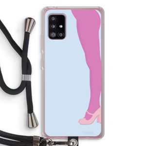 Pink panty: Samsung Galaxy A51 5G Transparant Hoesje met koord