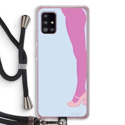Pink panty: Samsung Galaxy A51 5G Transparant Hoesje met koord