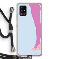 Pink panty: Samsung Galaxy A51 5G Transparant Hoesje met koord