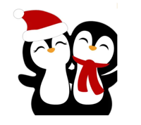 Servet l33b33 cm penquin santa 20 stuks - Duni