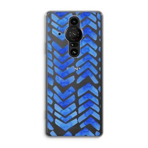 Blauwe pijlen: Sony Xperia Pro-I Transparant Hoesje