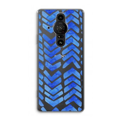 Blauwe pijlen: Sony Xperia Pro-I Transparant Hoesje
