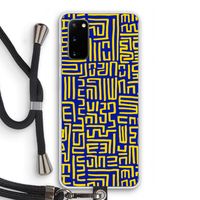 Majorelle Blue Print: Samsung Galaxy S20 Transparant Hoesje met koord Majorelle Blue Print: Samsung Galaxy S20 Transparant Hoesje met koord