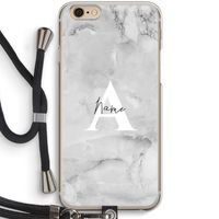 Ivory Marble: iPhone 6 / 6S Transparant Hoesje met koord