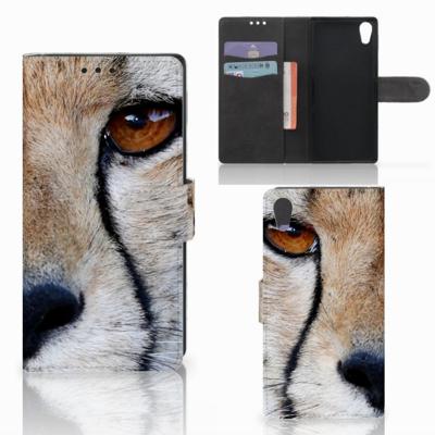 Sony Xperia XA1 | Telefoonhoesje | Met pasjeshouder | Cheetah