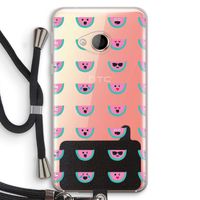 Smiley watermeloenprint: HTC U Play Transparant Hoesje met koord