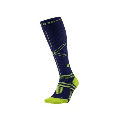 Stox Running Socks donkerblauw/geel heren
