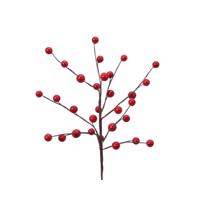 Kunsttak met bessen rood 3x15x26cm