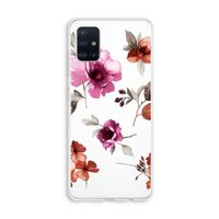 Geschilderde bloemen: Galaxy A51 4G Transparant Hoesje