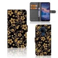 Nokia 5.4 Hoesje Gouden Bloemen