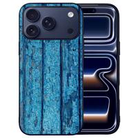 Wood Blue Tpu Hoesje iPhone 17 Pro
