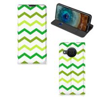 Nokia X20 | X10 | Hoesje met Magneet | Zigzag Groen