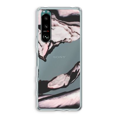 Roze stroom: Sony Xperia 5 III Transparant Hoesje