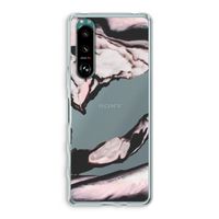 Roze stroom: Sony Xperia 5 III Transparant Hoesje