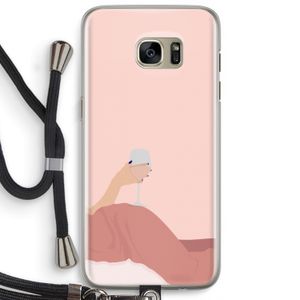Wine: Samsung Galaxy S7 Edge Transparant Hoesje met koord