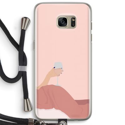 Wine: Samsung Galaxy S7 Edge Transparant Hoesje met koord