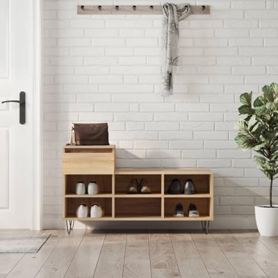 VidaXL Schoenenkast 102x36x60 cm bewerkt hout sonoma eikenkleurig