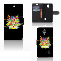 Huawei Y635 Leuk Hoesje Cat Color - thumbnail