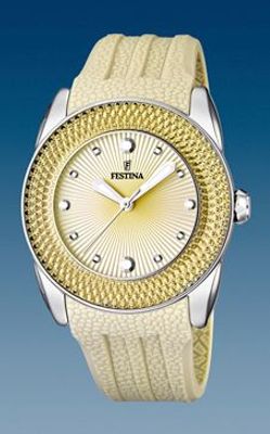 Horlogeband Festina F16591-2 Silicoon Beige 24mm