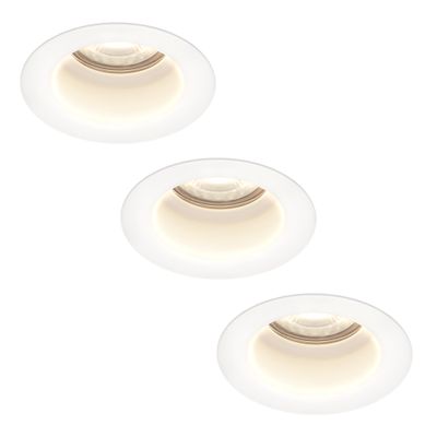 HOFTRONIC™ 3x Mari LED inbouwspot verzonken - 5 Watt - Neutraal wit 4000K - Verwisselbare GU10 - Dimbaar - voor binnen en buiten - Wit