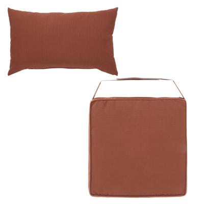 Hesperide tuinkussen set - terracotta - polyester - uv/waterbestendig