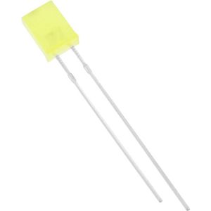 TRU COMPONENTS 1577350 Bedrade LED Geel Rechthoekig 2 x 5 mm 150 mcd 120 ° 20 mA